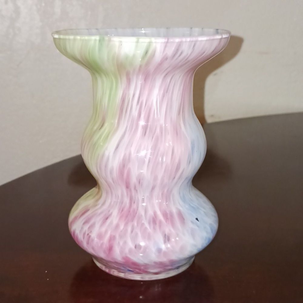 Arte Murano glass art  vase multicolored